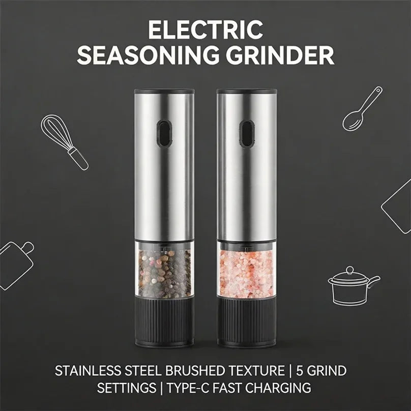 SeasonMate Electric Salt & Pepper Grinder Set