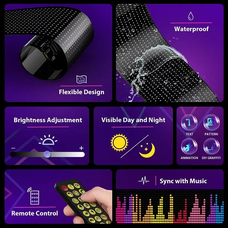 FlexSign Bendable App-Controlled LED Display