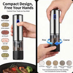 SeasonMate Electric Salt & Pepper Grinder Set