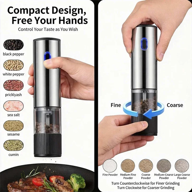SeasonMate Electric Salt & Pepper Grinder Set