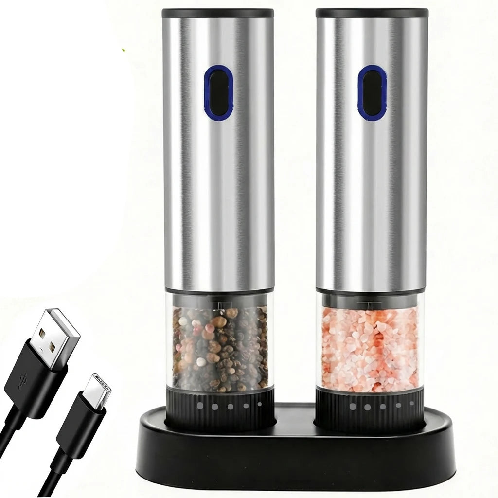 SeasonMate Electric Salt & Pepper Grinder Set