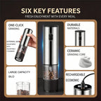 SeasonMate Electric Salt & Pepper Grinder Set
