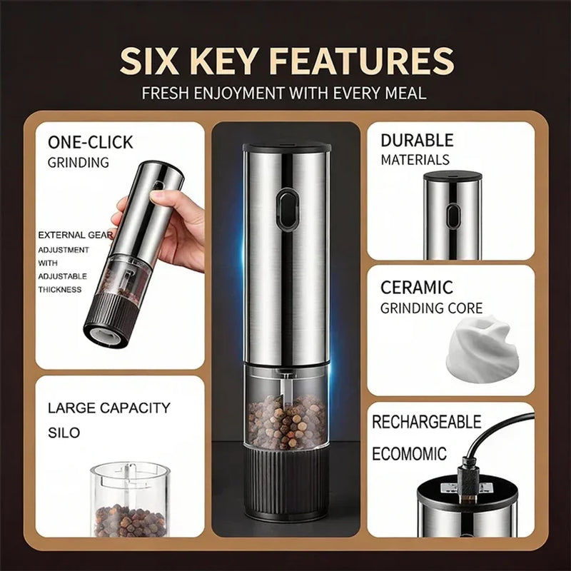 SeasonMate Electric Salt & Pepper Grinder Set